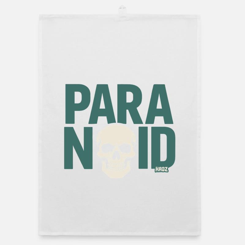 Paranoid Skull Organic dish towel