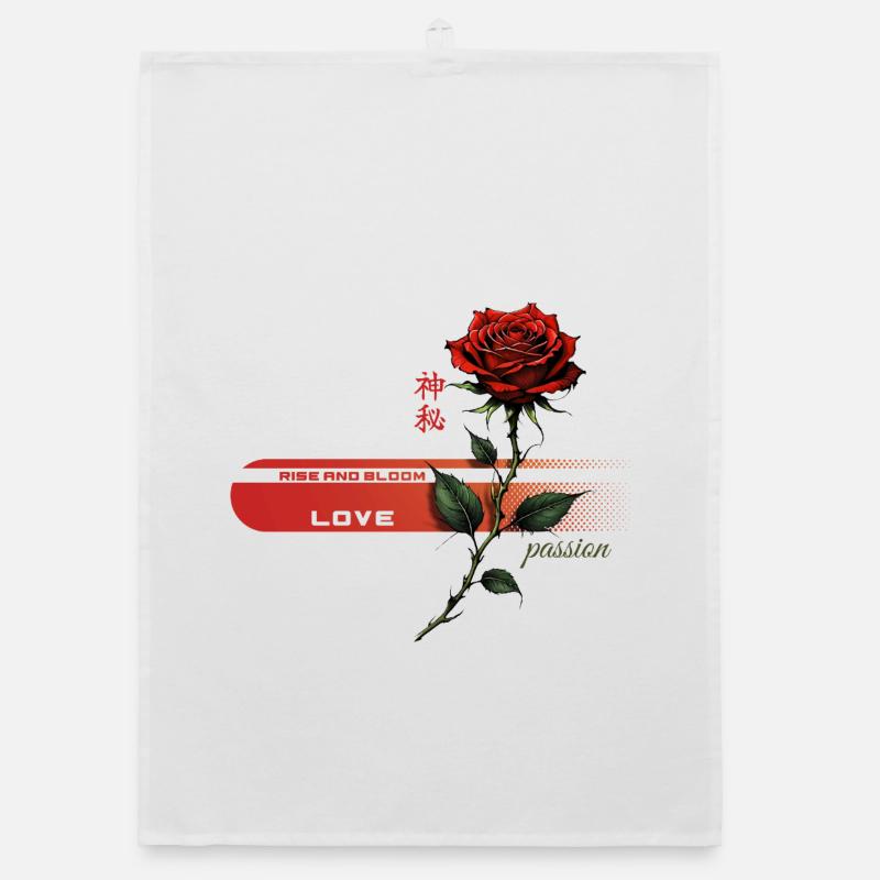 Rose pourpre de la passion Torchon bio