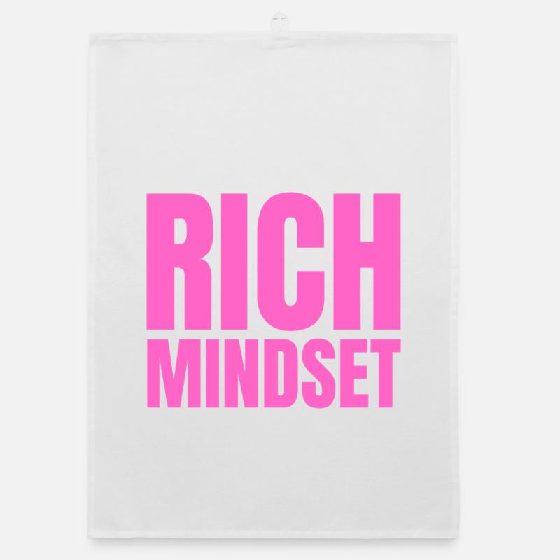 Reichhaltiges Mindset, Motivation, Erfolg, Einstellung Organic Geschirrtuch