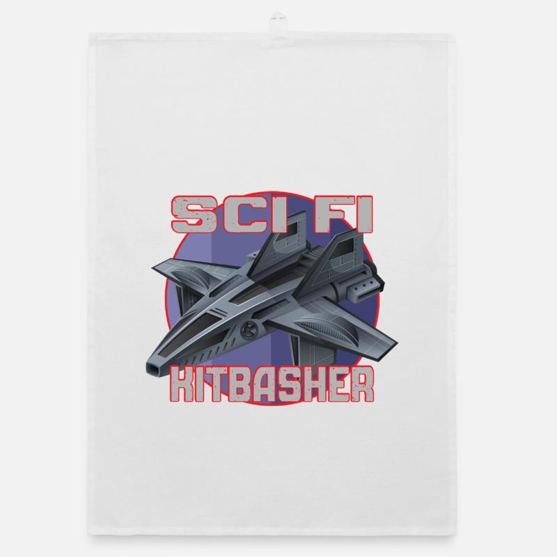 SciFi Kitbasher Jet Design Organic Geschirrtuch