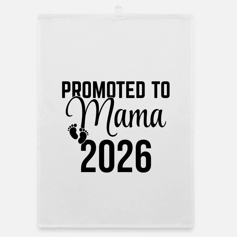 Promoted to Mama 2026 – Expectant Mother Design Organic dish towel