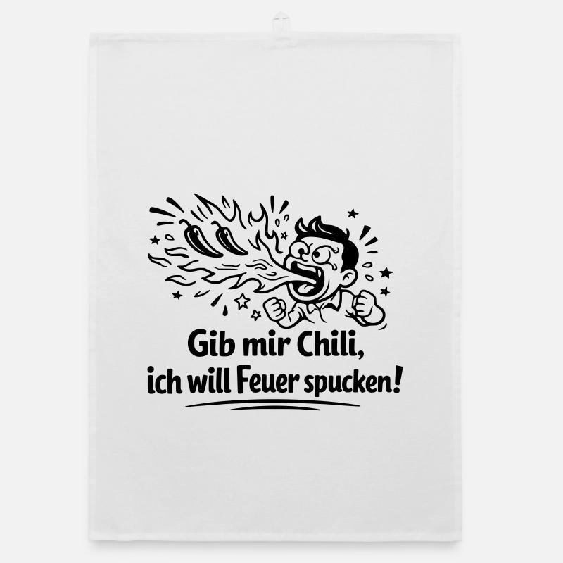 Cracher du feu Mangeant du chili Torchon bio