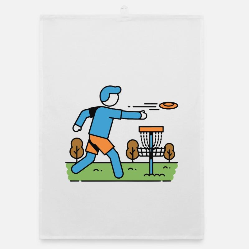 Disc Golf Flying Disc Golfer Disc Golf Basket Organic dish towel