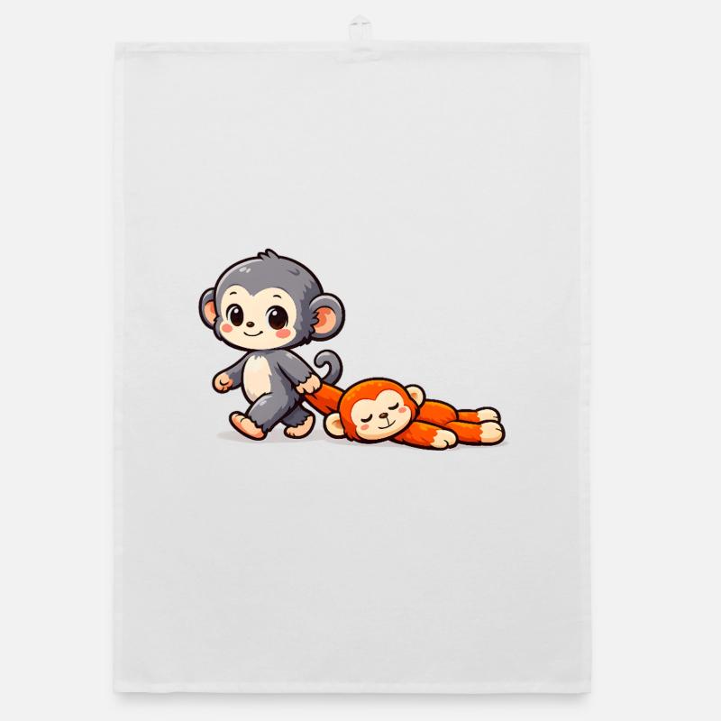 Bébé Singe Coup de Poing Torchon bio