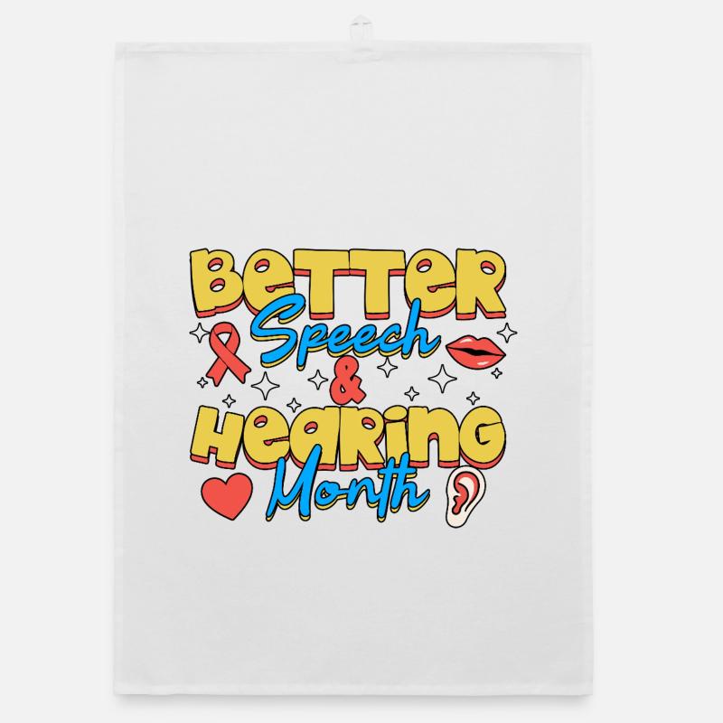 SLP Better Speech And Hearing Month Awareness Organic dish towel