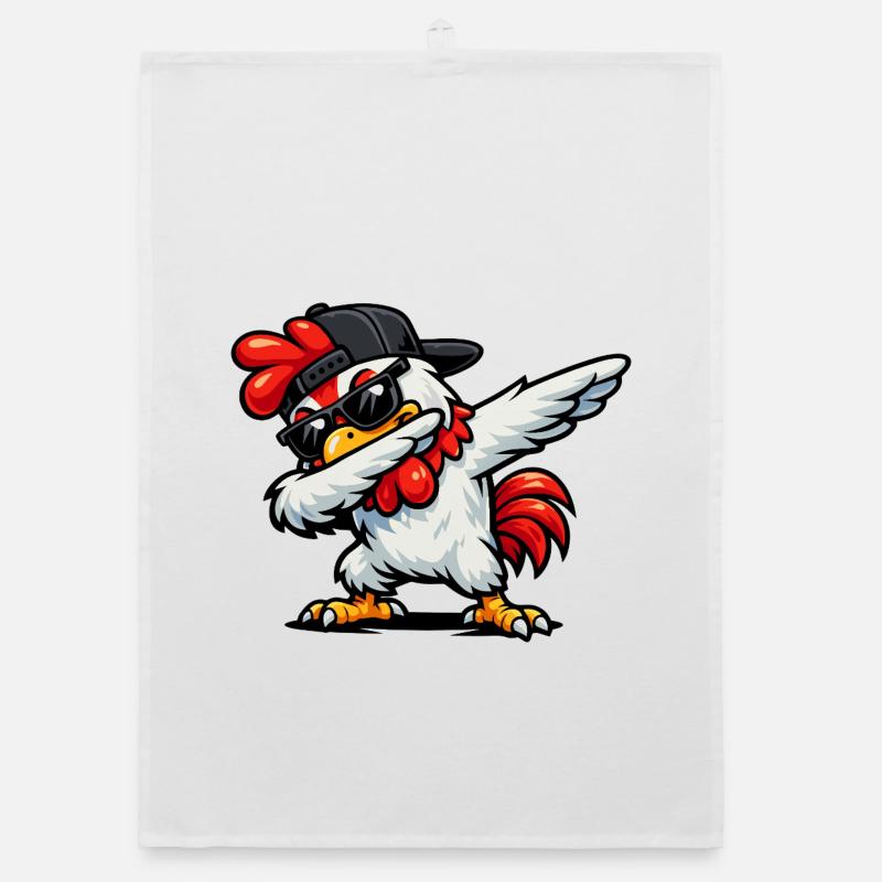 Dabbing Rooster Organic dish towel