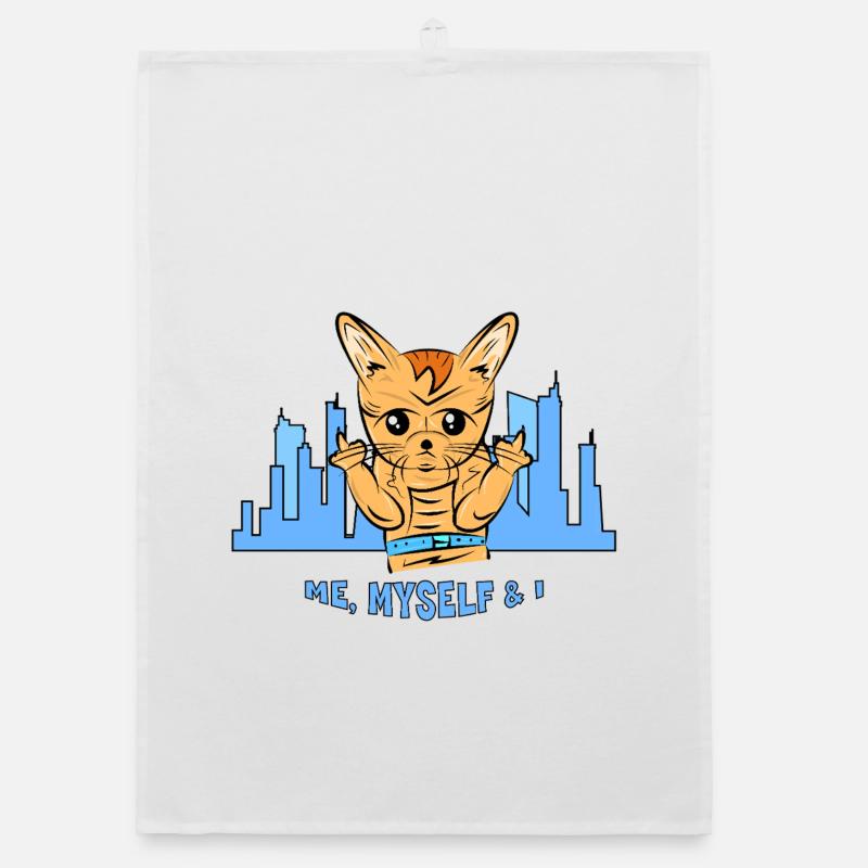 Chat urbain : moi, moi-même et moi Torchon bio