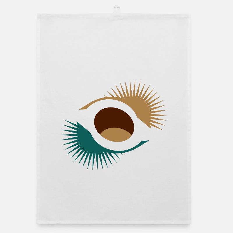 Chestnut with abstract shell Organic dish towel