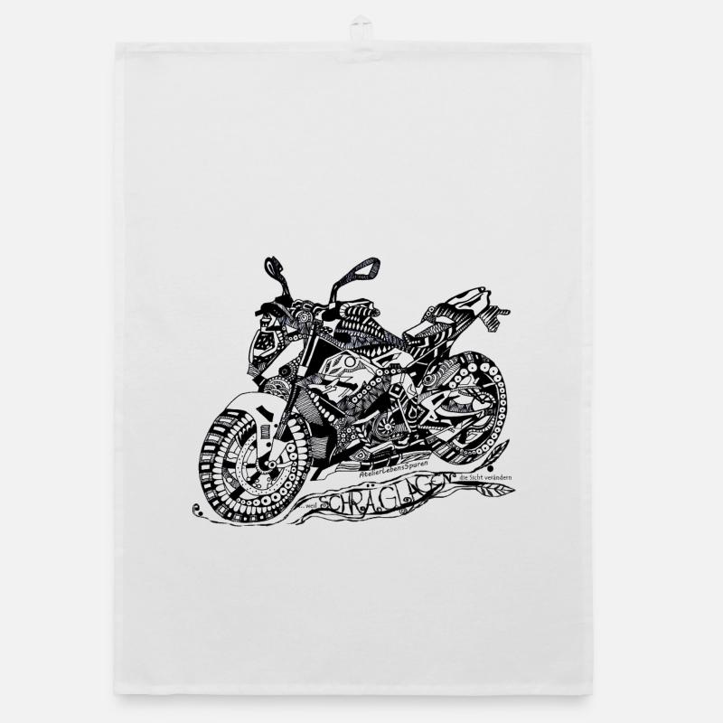 Bikerspruch Organic Geschirrtuch