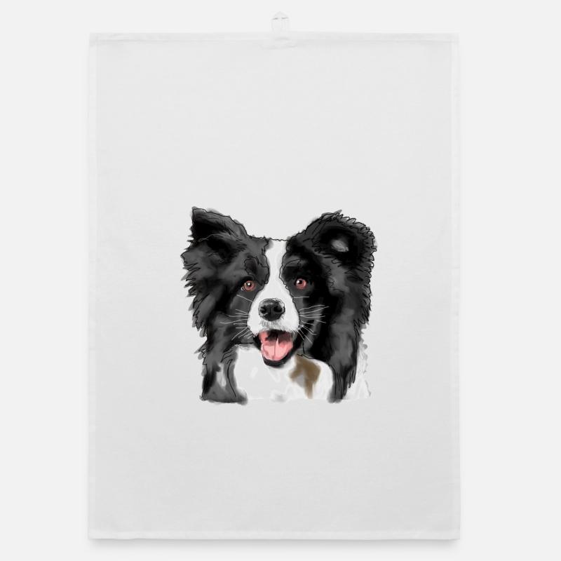 Border Collie Organic dish towel