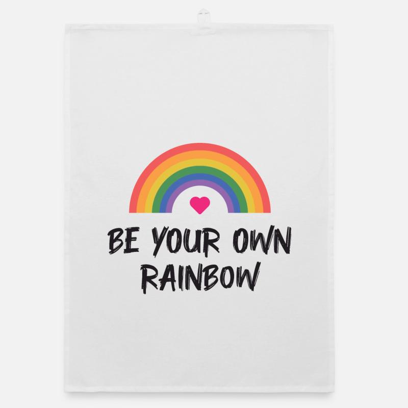 LGBT Pride Month - Be Your Own Rainbow Organic dish towel