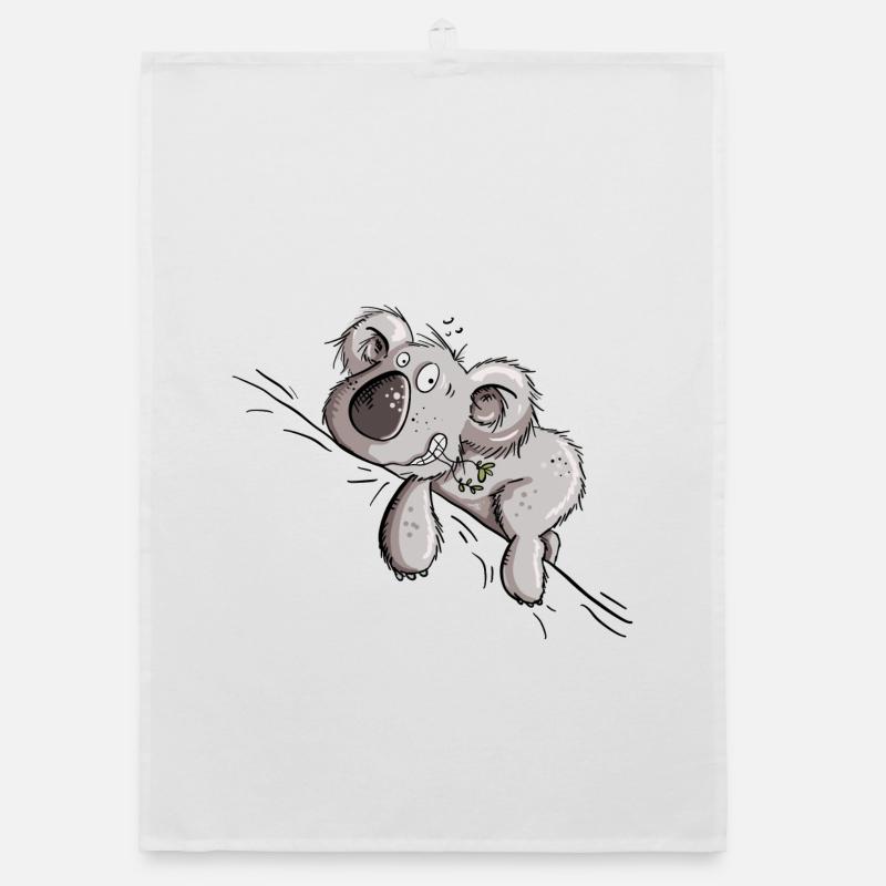 Funny Koala Bear Organic dish towel