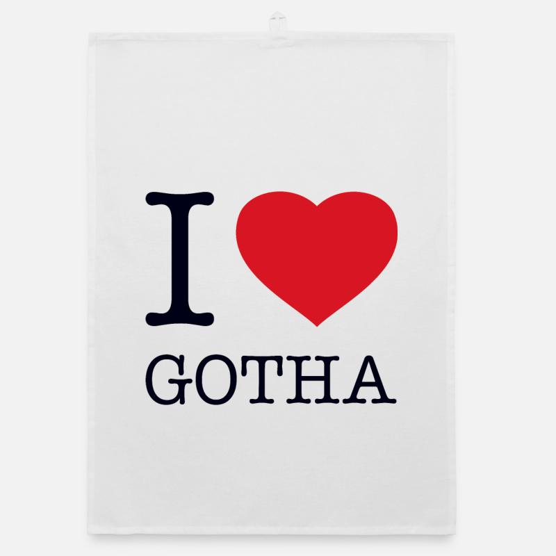I LOVE GOTHA Organic dish towel