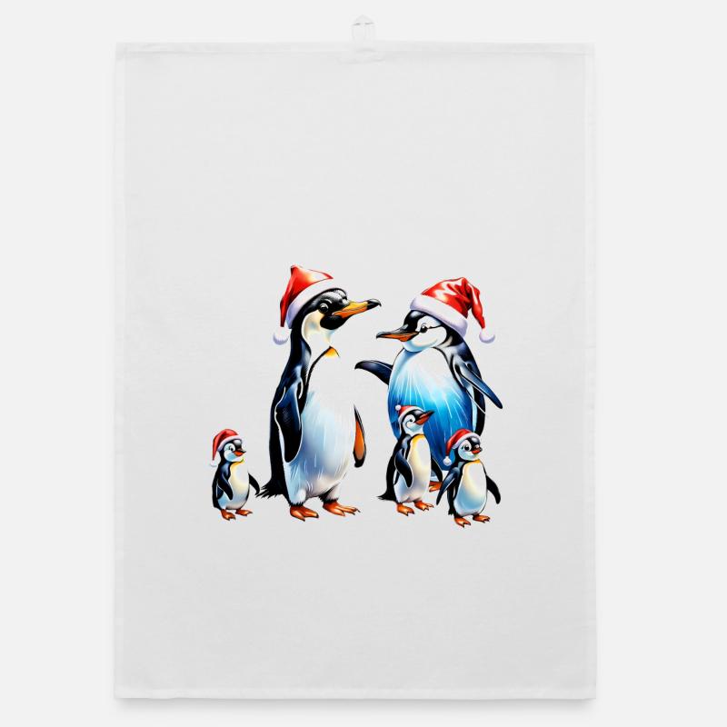 Pingouins mignons Torchon bio