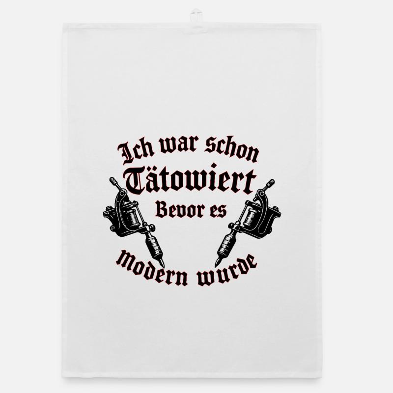 Ich war schon tätowiert, bevor es modern wurde Organic Geschirrtuch