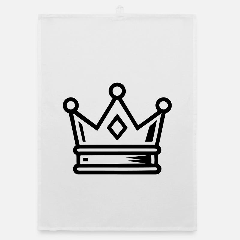 Crown Symbol Icon Organic dish towel