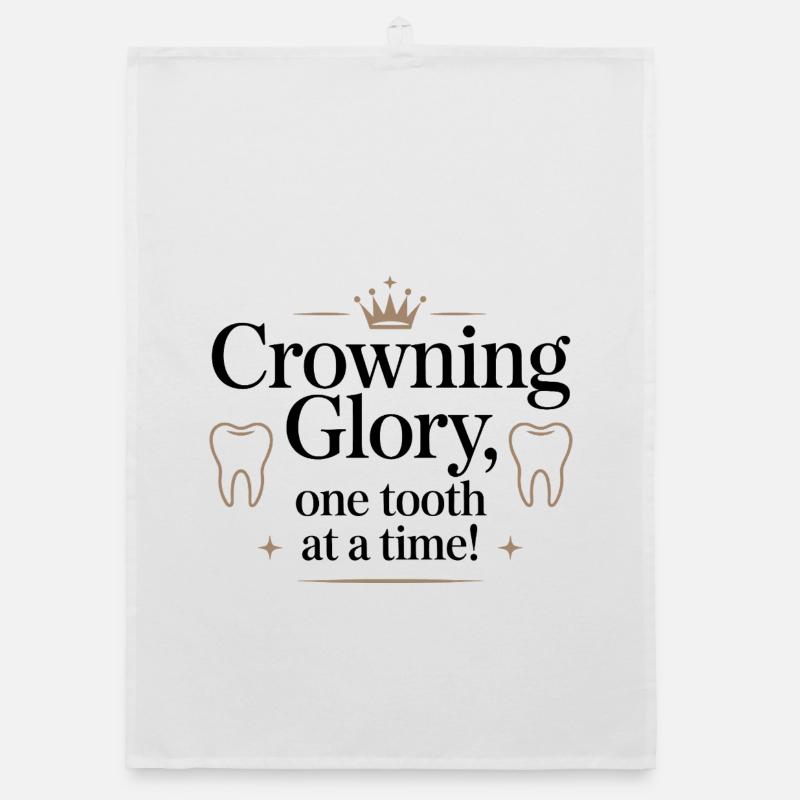 Dental Bridge Framework Art  Organic dish towel