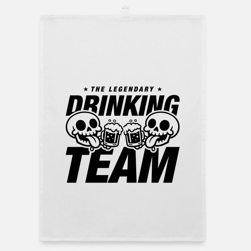 Drinking Team Skeleton Beer Organic dish towel