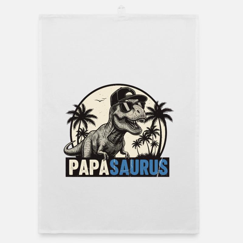 Papasaurus – Cooler T-Rex Vater Design Organic Geschirrtuch