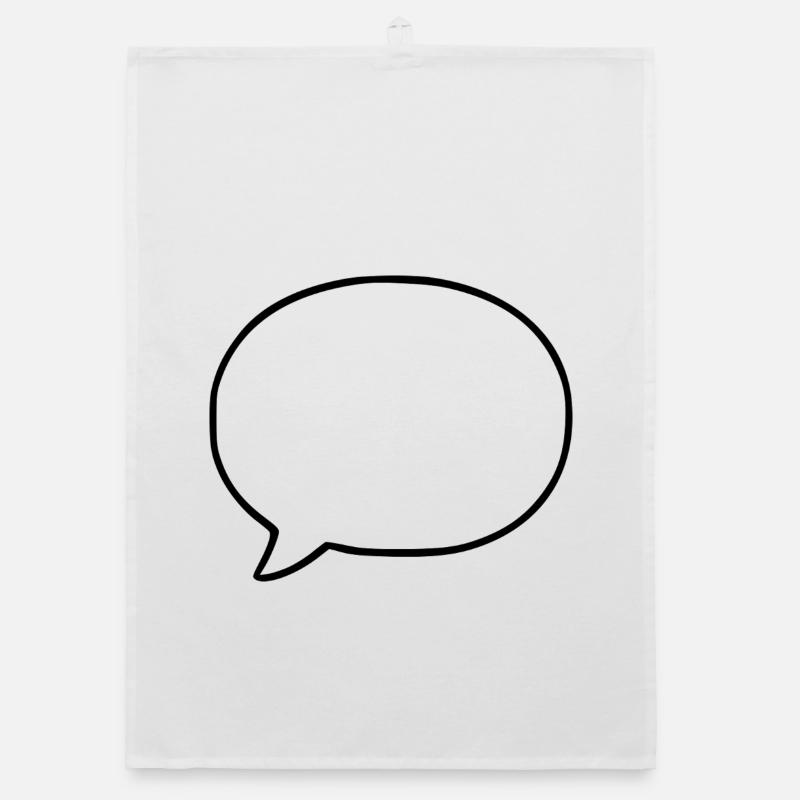 Personalize your own speech bubble comic Organic dish towel