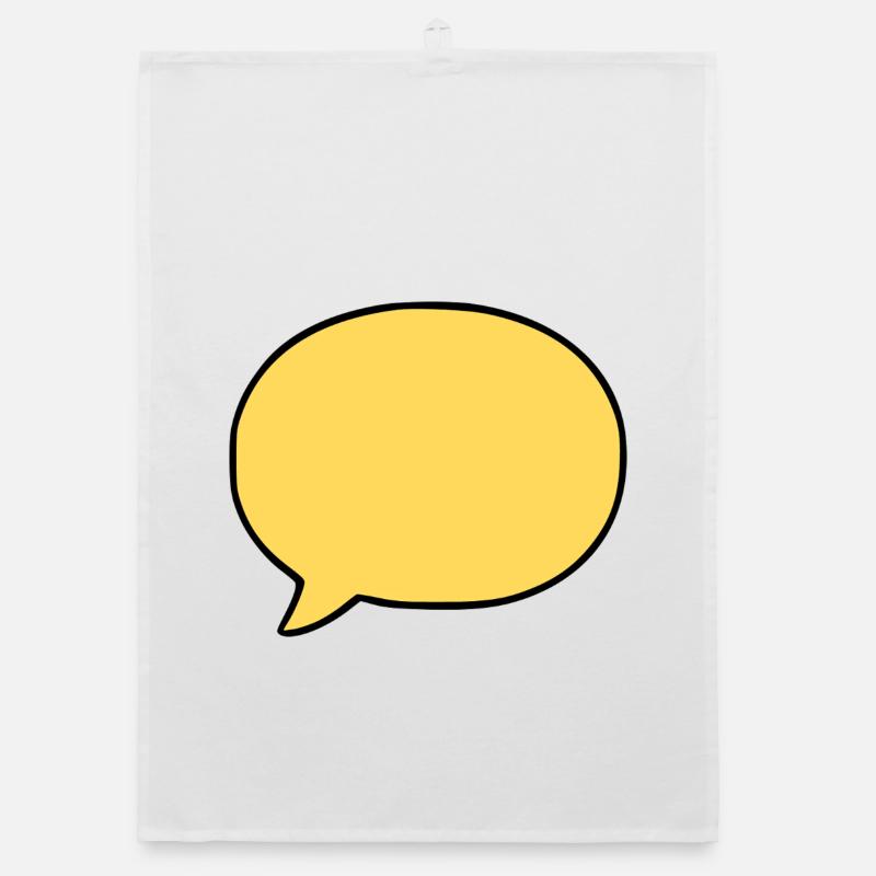 Comic_Sprechblase_Vorlage_gelb Organic Geschirrtuch