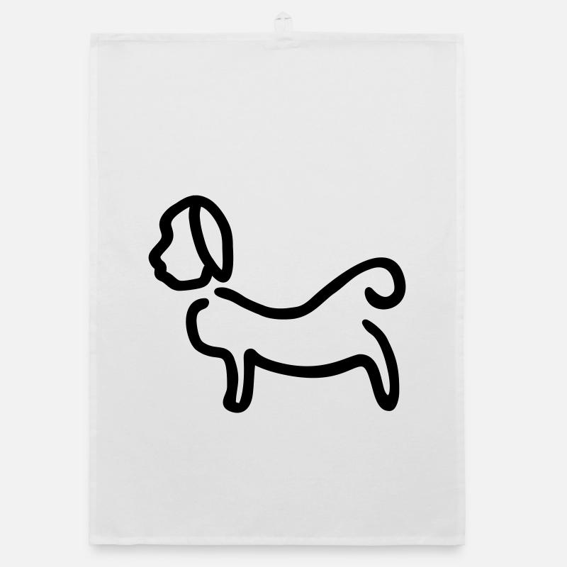 Hund_Silhouette Organic dish towel