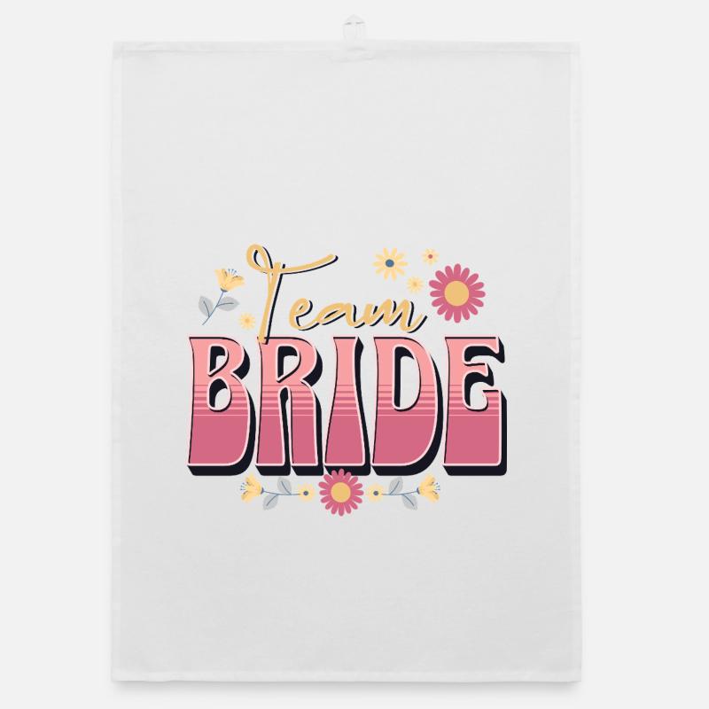 Team Bride - Organic Geschirrtuch - Weiß