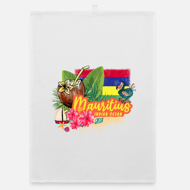 Mauritius Retro Indischer Ozean Dodo Souvenir Organic Geschirrtuch