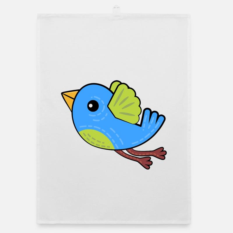 Petit Oiseau Bleu Torchon bio