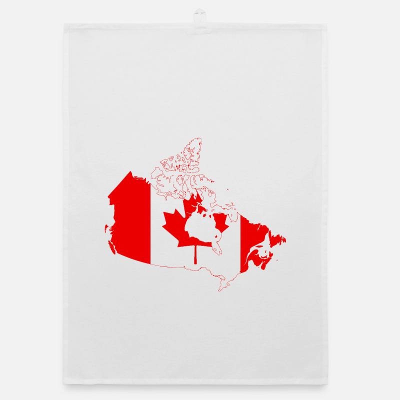 Canada Map Flag Silhouette Organic dish towel