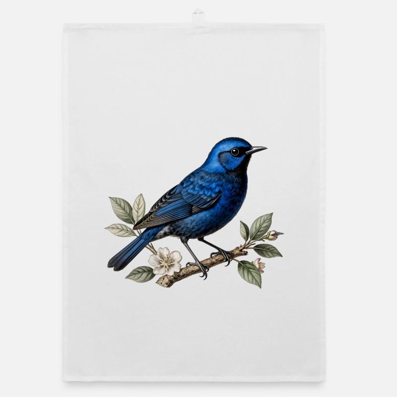 Bluebird Splendid Merion (Malurus splendens) Organic dish towel