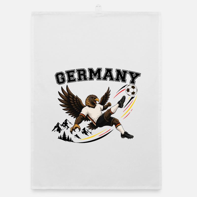 Germany Football Eagle Fan Retro Sport Alps Organic dish towel