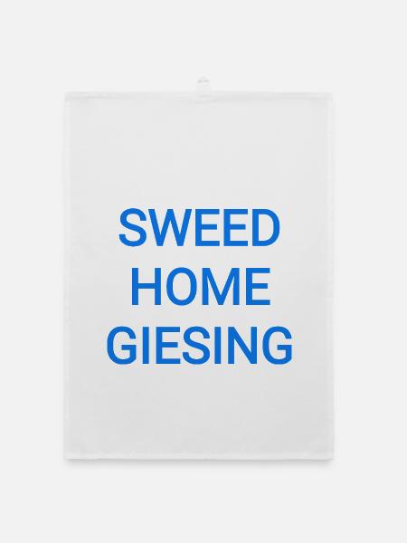 sweet home giesing Text - Organic Geschirrtuch - Weiß - Vorne
