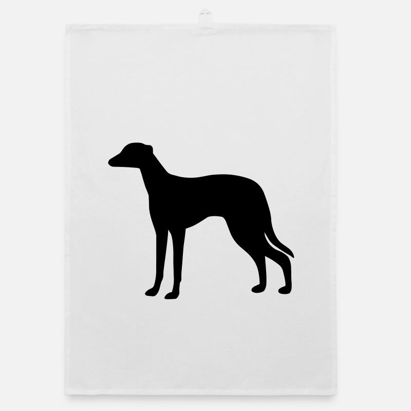 Greyhound Dog Organic dish towel