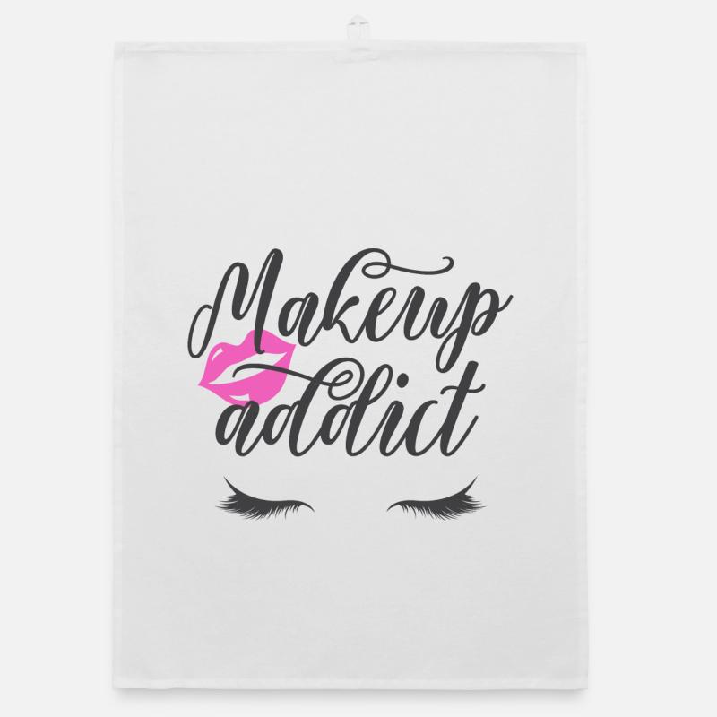 Custom design pink lips long eyes eyelashes Organic dish towel