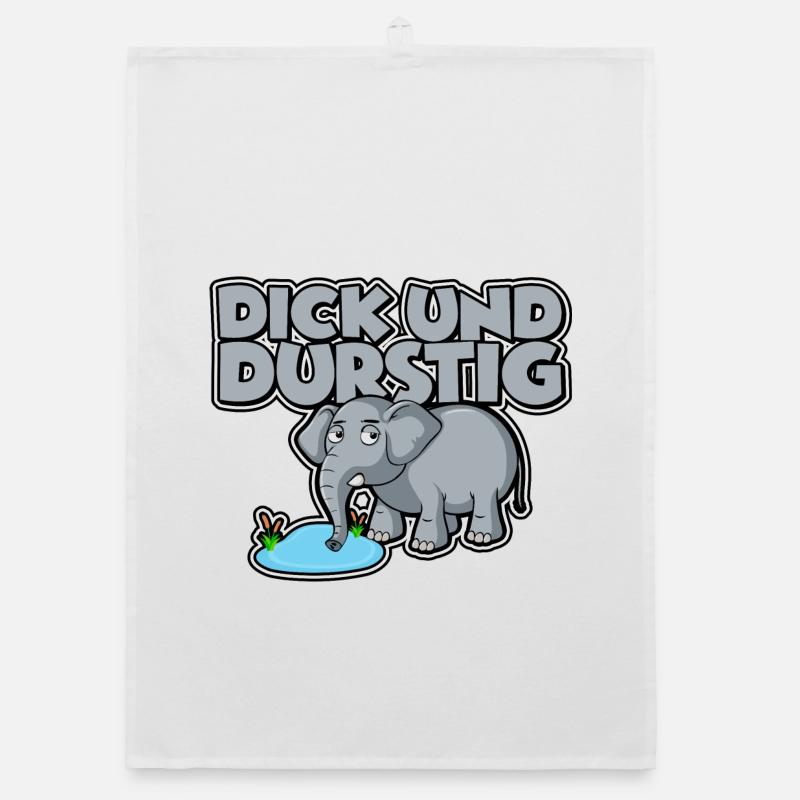 Dick und durstig Organic Geschirrtuch