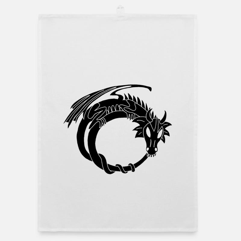Der Ring des Schwarzen Drachen Organic Geschirrtuch