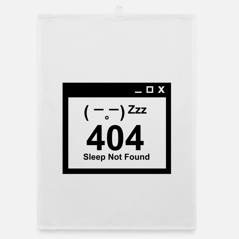 404 Sleep Not Found - Nerd Parents Design Torchon bio