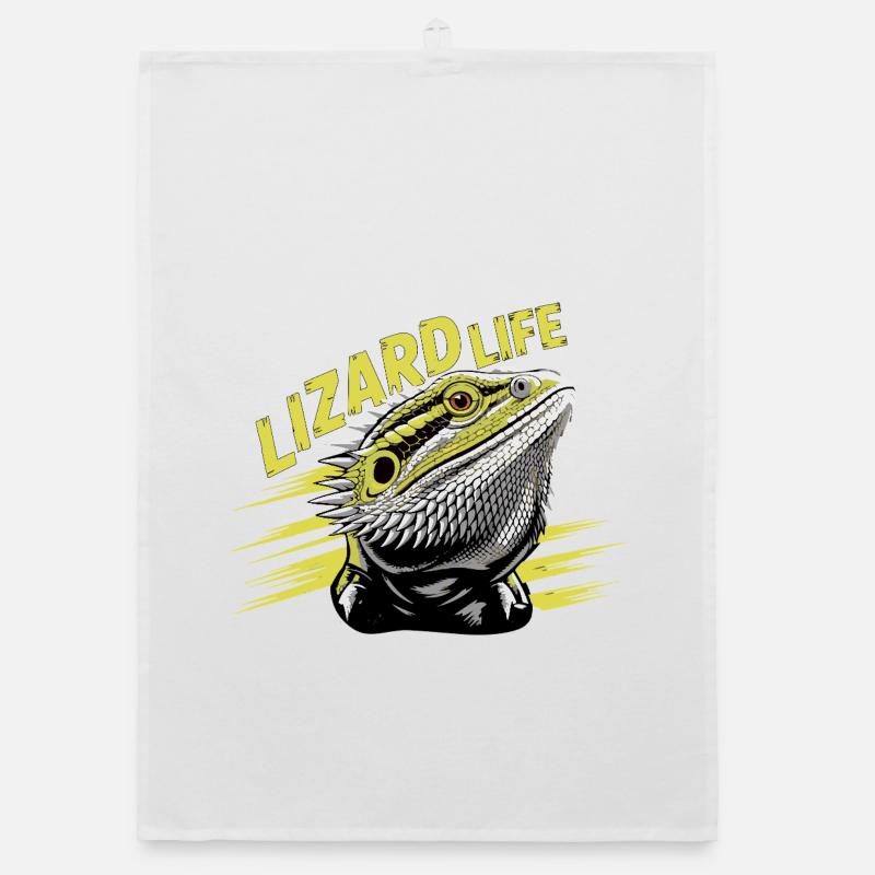 Lizard Life Graphic Tee Organic dish towel