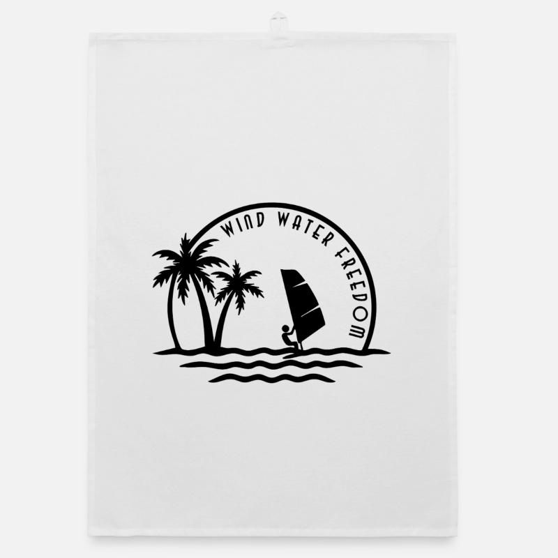 Windsurf logo round Organic dish towel