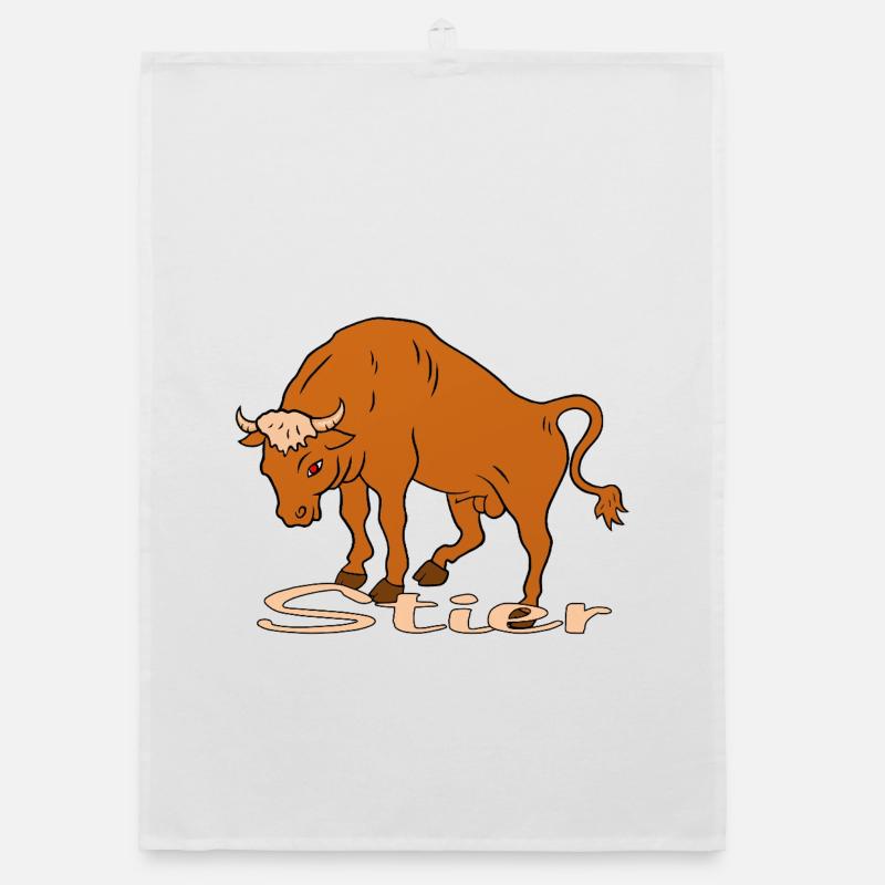 Sternzeichen Stier Organic Geschirrtuch