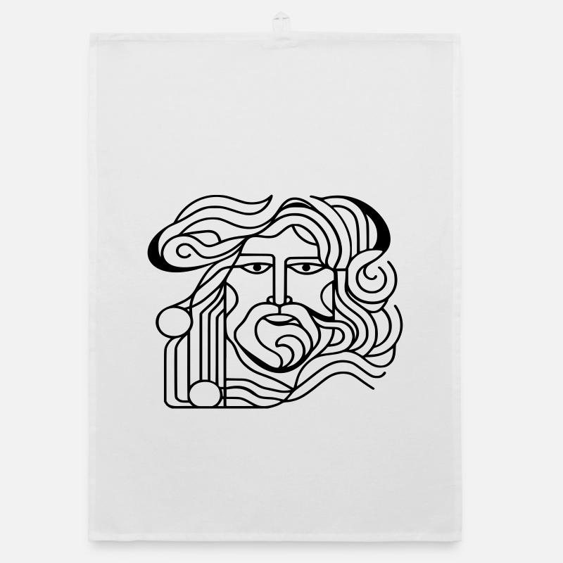 Antiker Mann. Organic Geschirrtuch