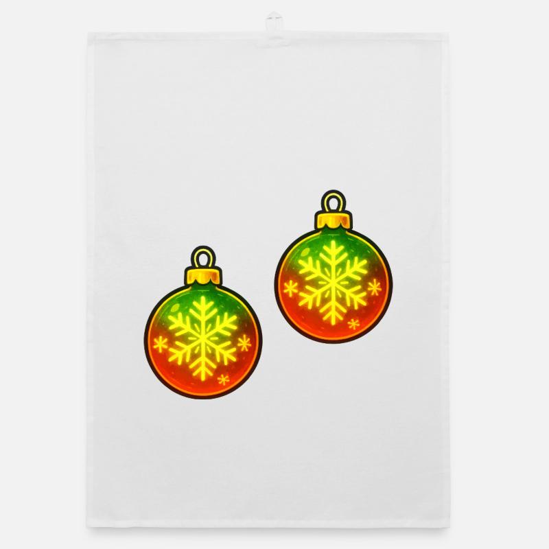 Weihnachtskugel Schneeflocke Ornament Kugel Organic Geschirrtuch