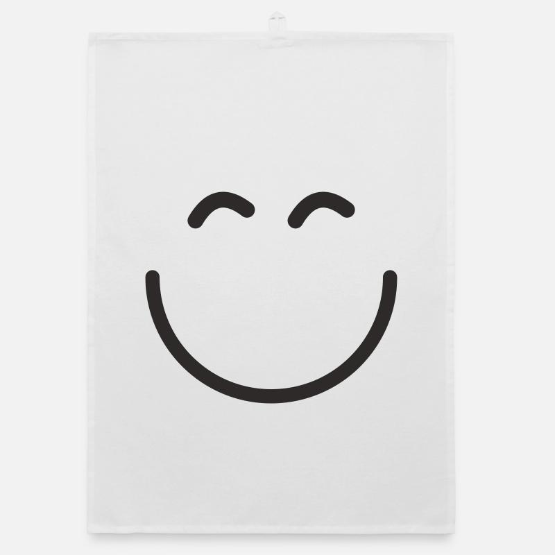 Smiley. Minimal. Positive. Organic dish towel