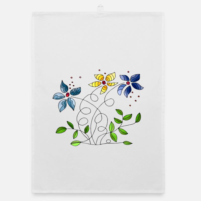 Blumen Organic Geschirrtuch