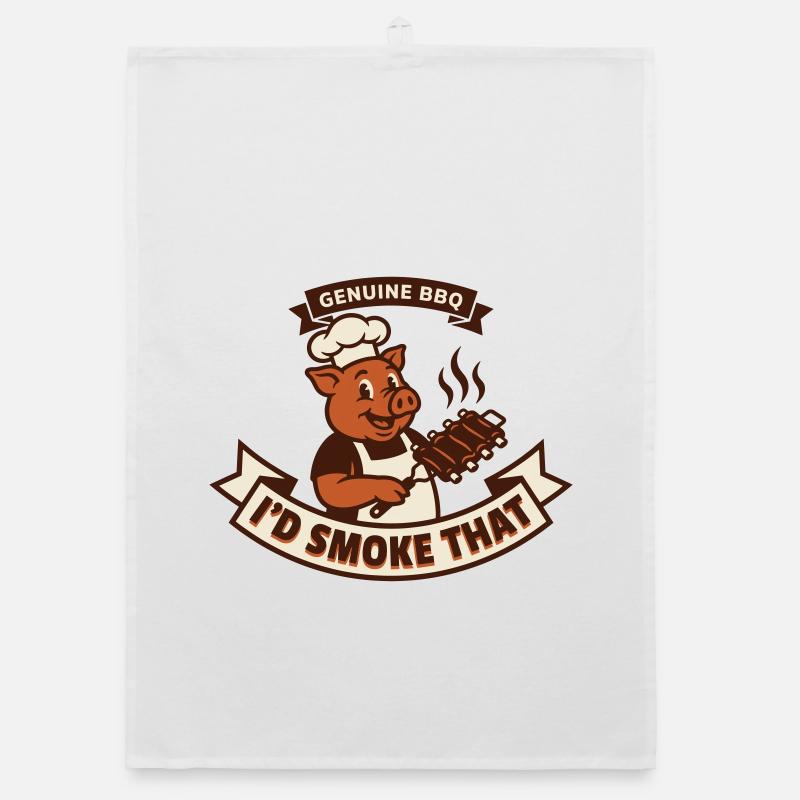 Pig Pitmaster BBQ Rubs und Rippchen Organic Geschirrtuch
