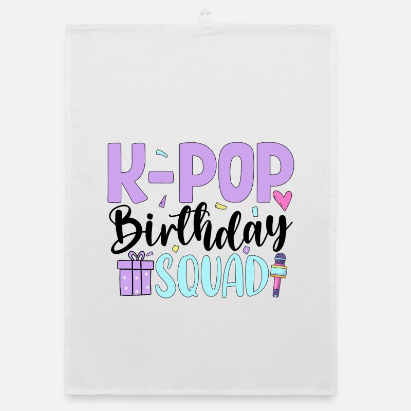 K Pop Birthday Squad Organic dish towel