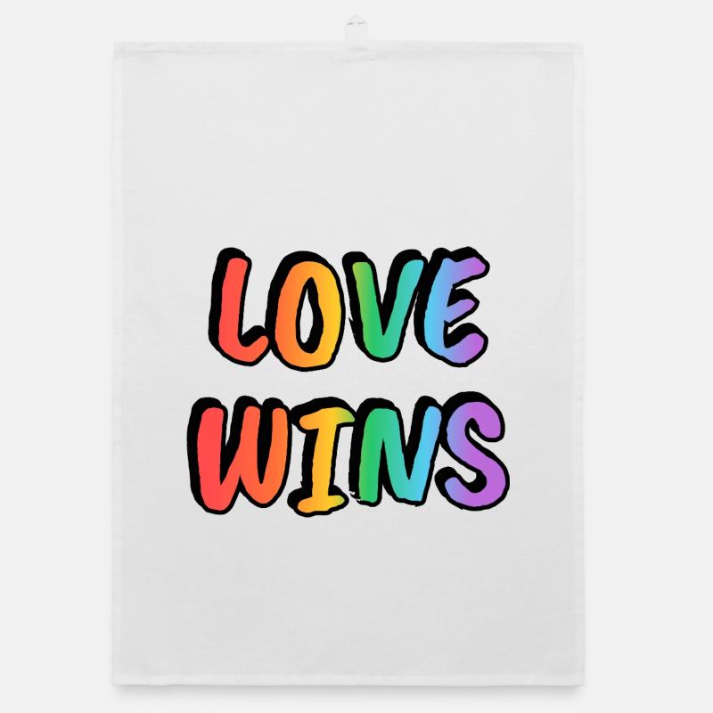 Love Wins Rainbow Gradient Organic dish towel