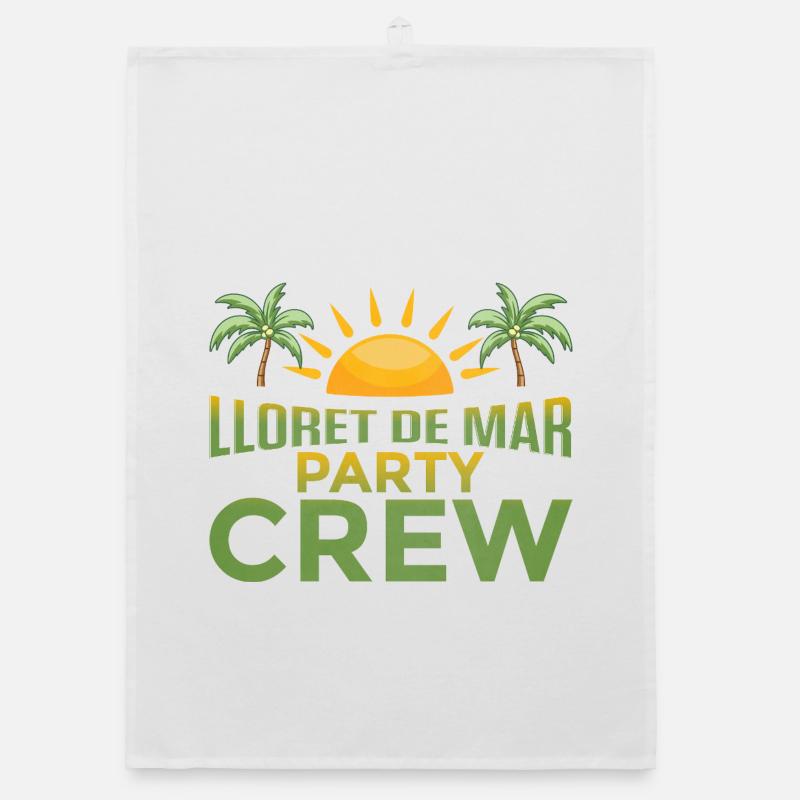 Lloret De Mar Party Crew Organic Geschirrtuch