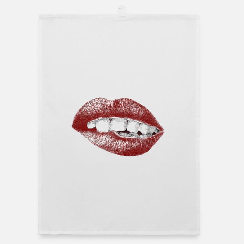 Lippen Organic Geschirrtuch